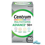Centrum Advance 50+ Multivitamin Tablets - Adults Over 50 - 180 Tablets - Daily Food Supplement - Damaged Box - BBE 09/2028