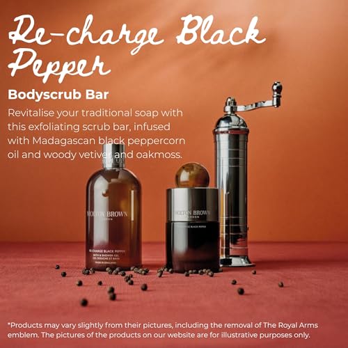 Molton Brown Re-Charge Black Pepper Body Scrub Bar 250g Exfoliating Soap - New