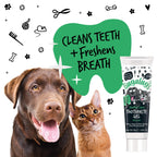 Bugalugs Dental Care Kit - Dog & Cat Toothpaste, 2 Finger Toothbrushes, Plaque Removal, Fresh Breath - Very Good - BBE 01/2028