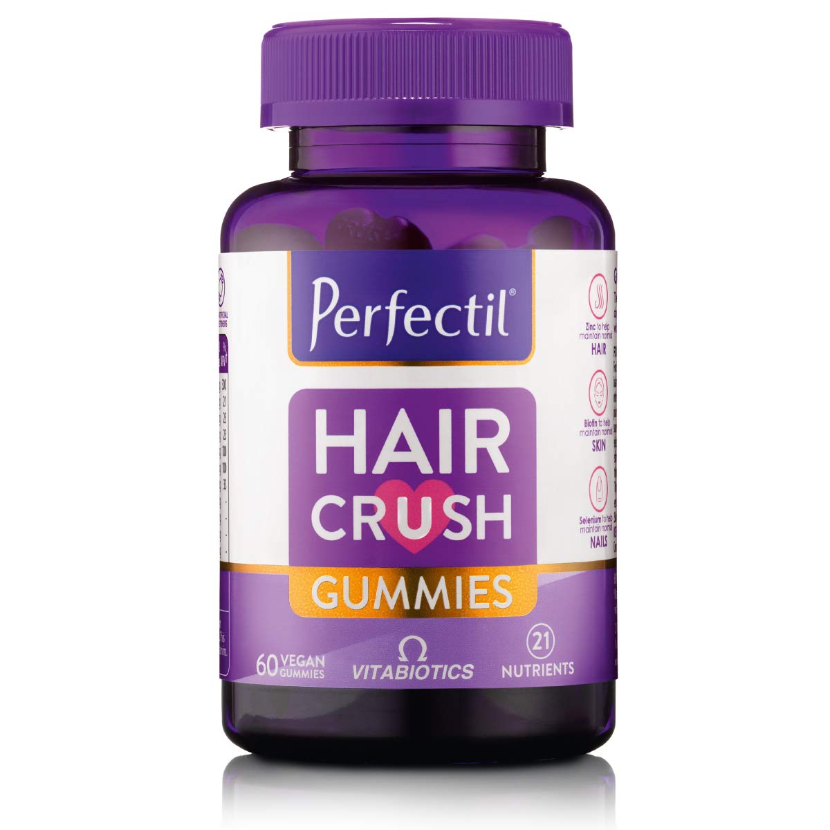 Perfectil Hair Crush Vegan Vitamin Gummies - New - BBE 12/2026