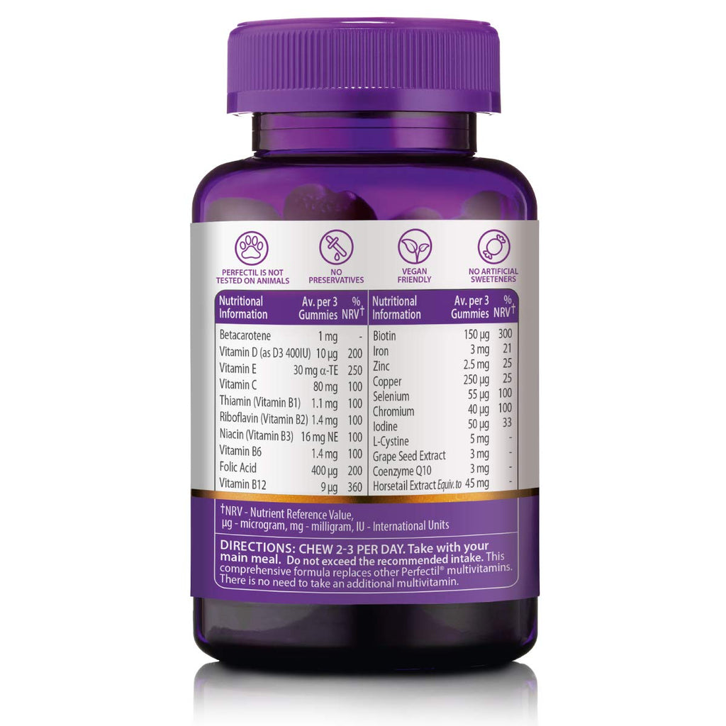 Perfectil Hair Crush Vegan Vitamin Gummies - New - BBE 12/2026