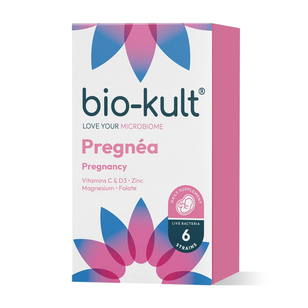 Bio-Kult Pregn'ea Prenatal Postnatal Probiotic 6 Strains Folic Acid Vitamin D C Zinc Magnesium 60 Capsules - Damaged Box - BBE 08/2026