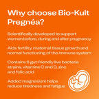 Bio-Kult Pregn'ea Prenatal Postnatal Probiotic 6 Strains Folic Acid Vitamin D C Zinc Magnesium 60 Capsules - Damaged Box - BBE 08/2026