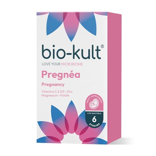 Bio-Kult Pregn'ea Prenatal Postnatal Probiotic 6 Strains Folic Acid Vitamin D C Zinc Magnesium 60 Capsules - Damaged Box - BBE 08/2026