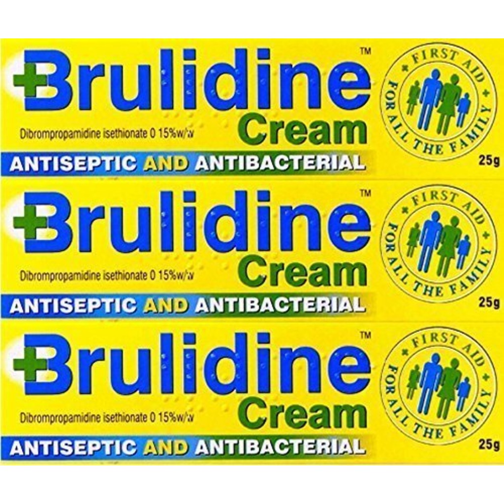 Brulidine Cream 25g - Antiseptic Skin Treatment - 3 Pack - New - BBE 03/2029