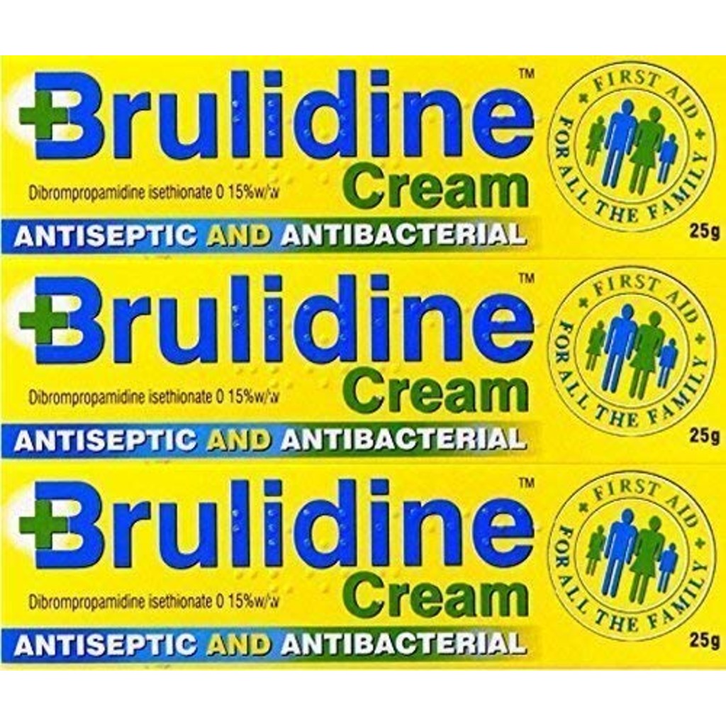 Brulidine Cream 25g - Antiseptic Skin Treatment - 3 Pack - New - BBE 03/2029