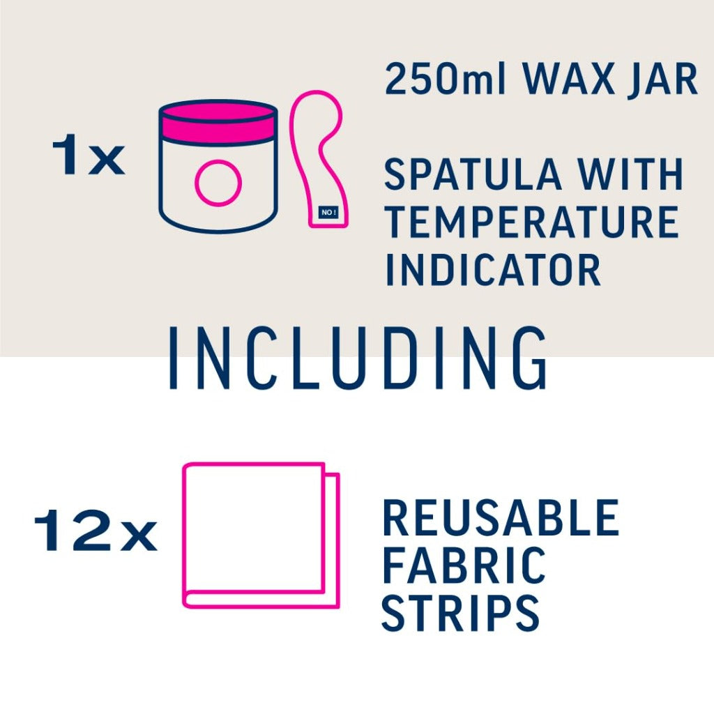 Veet Hot Wax Microwavable Jar - Essential Oils Floral Vanilla - Waxing Kit 250ml - Hair Removal - Damaged Box - BBE 09/2028