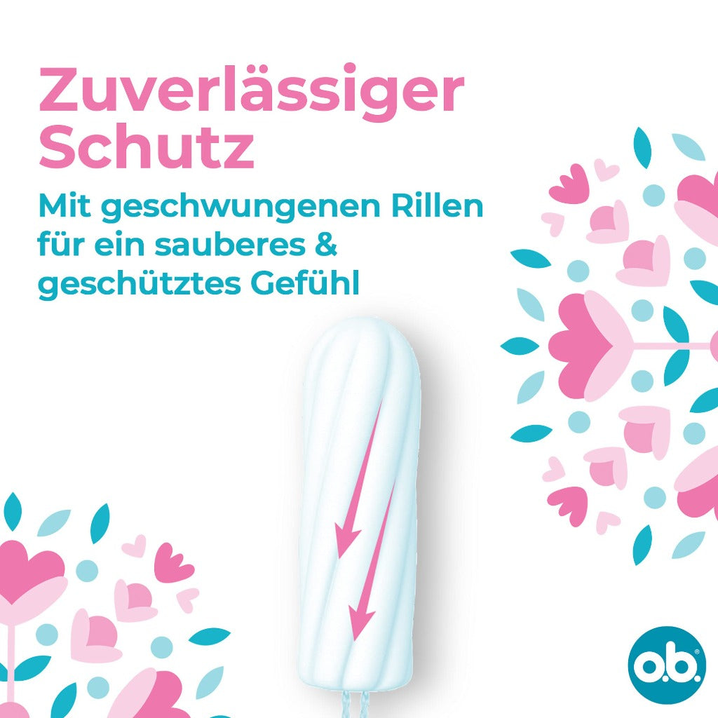 o.b. Original Super Plus Tampons - 32 Count - StayDry Technology - Curved Grooves - Reliable Period Protection - New - BBE 03/2028