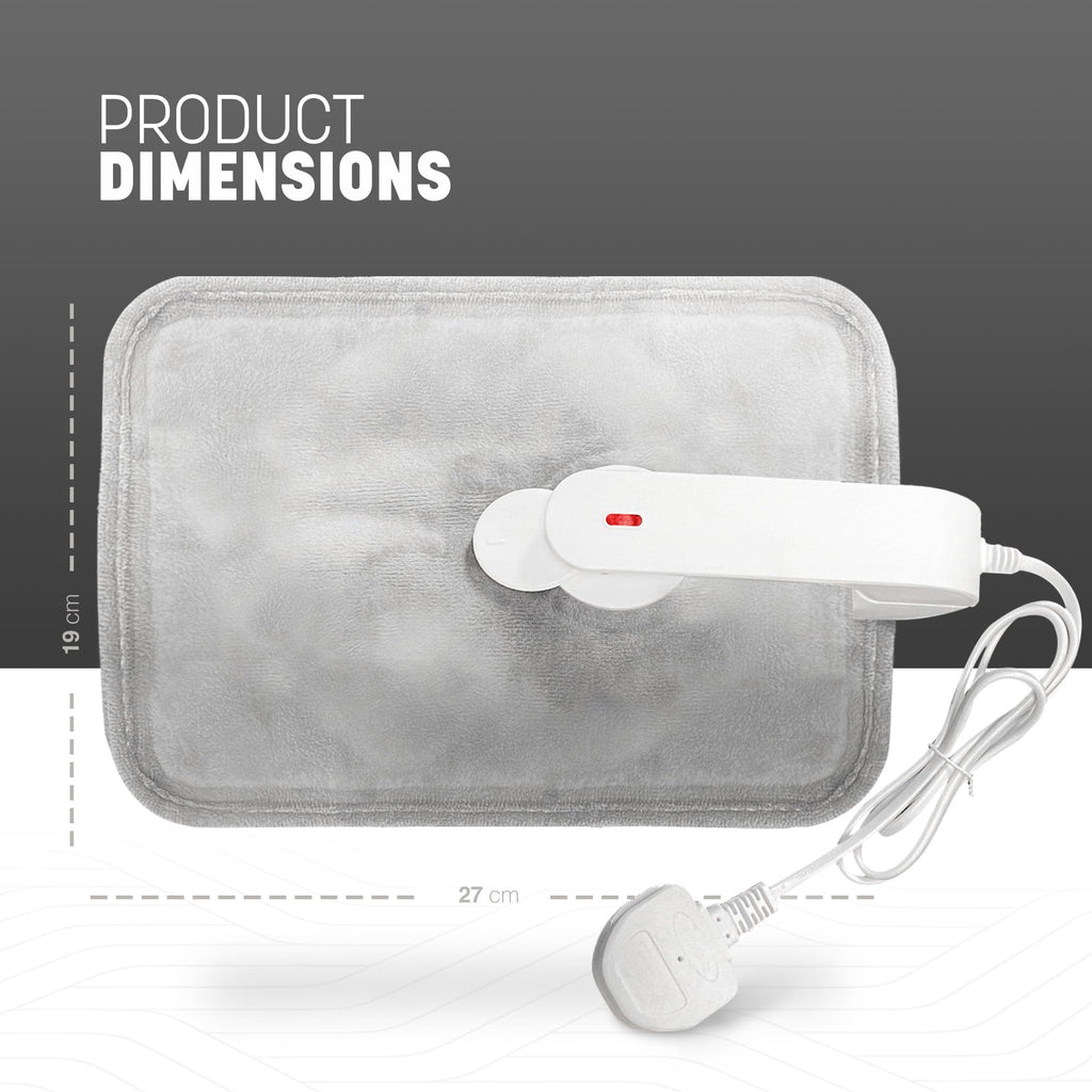 KEPLIN Rechargeable Electric Hot Water Bottle - Soft Cosy Bed Hand Body Warmer Heat Pad - Fast Heating, Auto Shut-Off, Grey - Damaged Box