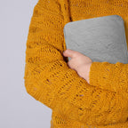 KEPLIN Rechargeable Electric Hot Water Bottle - Soft Cosy Bed Hand Body Warmer Heat Pad - Fast Heating, Auto Shut-Off, Grey - Damaged Box