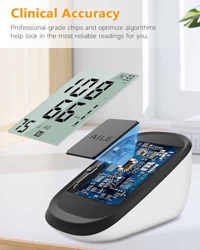 AILE Upper Arm Blood Pressure Monitor - Adjustable Cuff - 2x99 Memory Sets - Digital BP Machine - Damaged Box