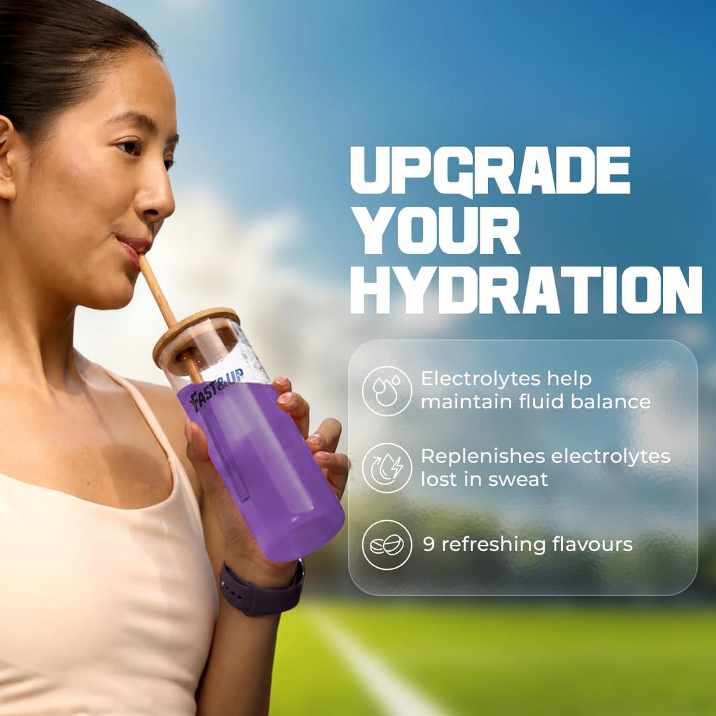 Fast&Up Reload Electrolyte Drink - Blackcurrant Lime - 80 Effervescent Tablets - Hydration Vitamin C B12 - Vegan - Damaged Box - BBE 06/2028