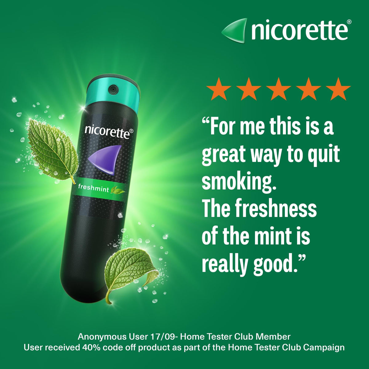 Nicorette QuickMist Mouth Spray Freshmint 6 x 150 Sprays - Nicotine Smoking Vaping Cessation Aid Quit Cravings 30s - New - BBE 01/2028