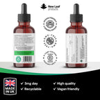 New Leaf Products Liquid Chlorophyll Drops for Water 100ml - High Strength 100mg Chlorophyll Drink - 100 Servings UK Made - Damaged Box - BBE 08/2027