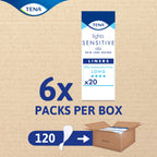 TENA Lights Long Liner - 120 Incontinence Liners - 20 x 6 Packs - Discreet Absorbency Pads for Women - Damaged Box