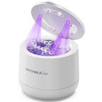 HYCHIKA Ultrasonic Retainer Cleaner Machine - 45kHz Sonic Dental Pod for Dentures, Aligners, Night Guards - 200mL, White - New