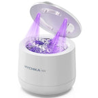 HYCHIKA Ultrasonic Retainer Cleaner Machine - 45kHz Sonic Dental Pod for Dentures, Aligners, Night Guards - 200mL, White - New