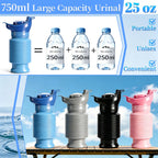 Topcloud Portable Urinal 750ML - Shrinkable Leak-Proof Unisex Emergency Travel Urinal for Adults, Elderly, Car, Camping, Bedside - Damaged Box