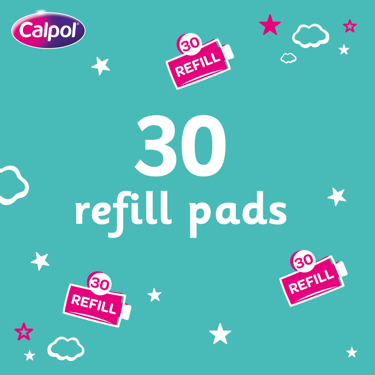 Calpol Vapour Plug Refill Pads - Lavender & Chamomile - 3 x 10 Pack - Infants 3+ Months & Adults Night-Time Comfort - New