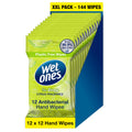 Wet Ones Be Zingy Antibacterial Hand Wipes - Biodegradable - 144 Count - Lemon Scented Wet Wipes - Damaged Box