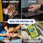 Wet Ones Be Zingy Antibacterial Hand Wipes - Biodegradable - 144 Count - Lemon Scented Wet Wipes - Damaged Box