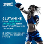 Applied Nutrition L-Glutamine Powder - Amino Acid for Muscle Recovery & Immune Support - Unflavoured 250g - New