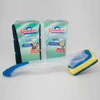 Spontex Dishmop Refills Non-Scratch - Replacement Sponge Heads for Washing Up Brush - Scourer Sponges - 9 x 3 Pack - New