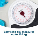 Salter Doctor's Style Mechanical Bathroom Scale - Easy Read Dial, 150kg / 23st 7lb, Body Weight, No Batteries - Damaged Box
