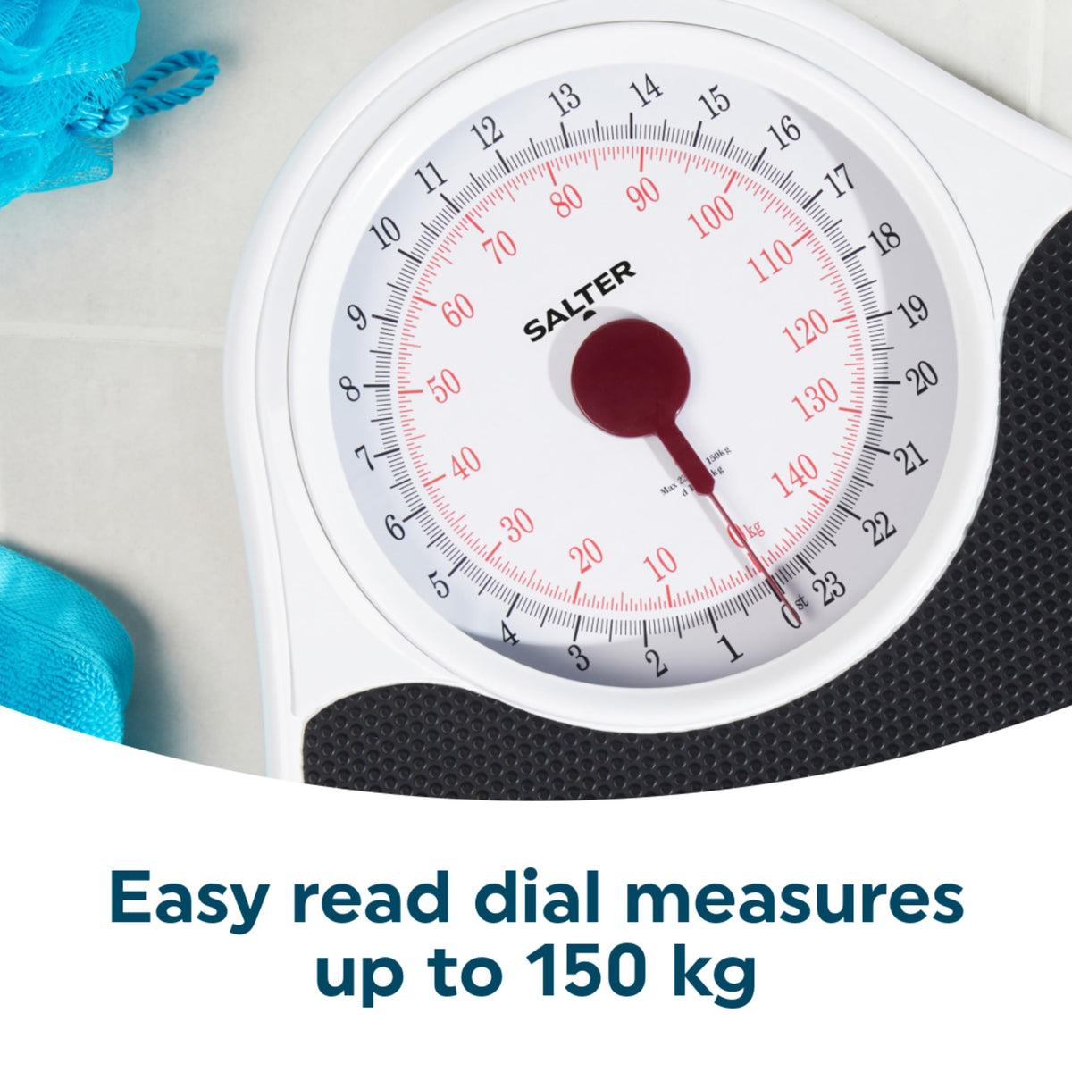 Salter Doctor's Style Mechanical Bathroom Scale - Easy Read Dial, 150kg / 23st 7lb, Body Weight, No Batteries - Damaged Box
