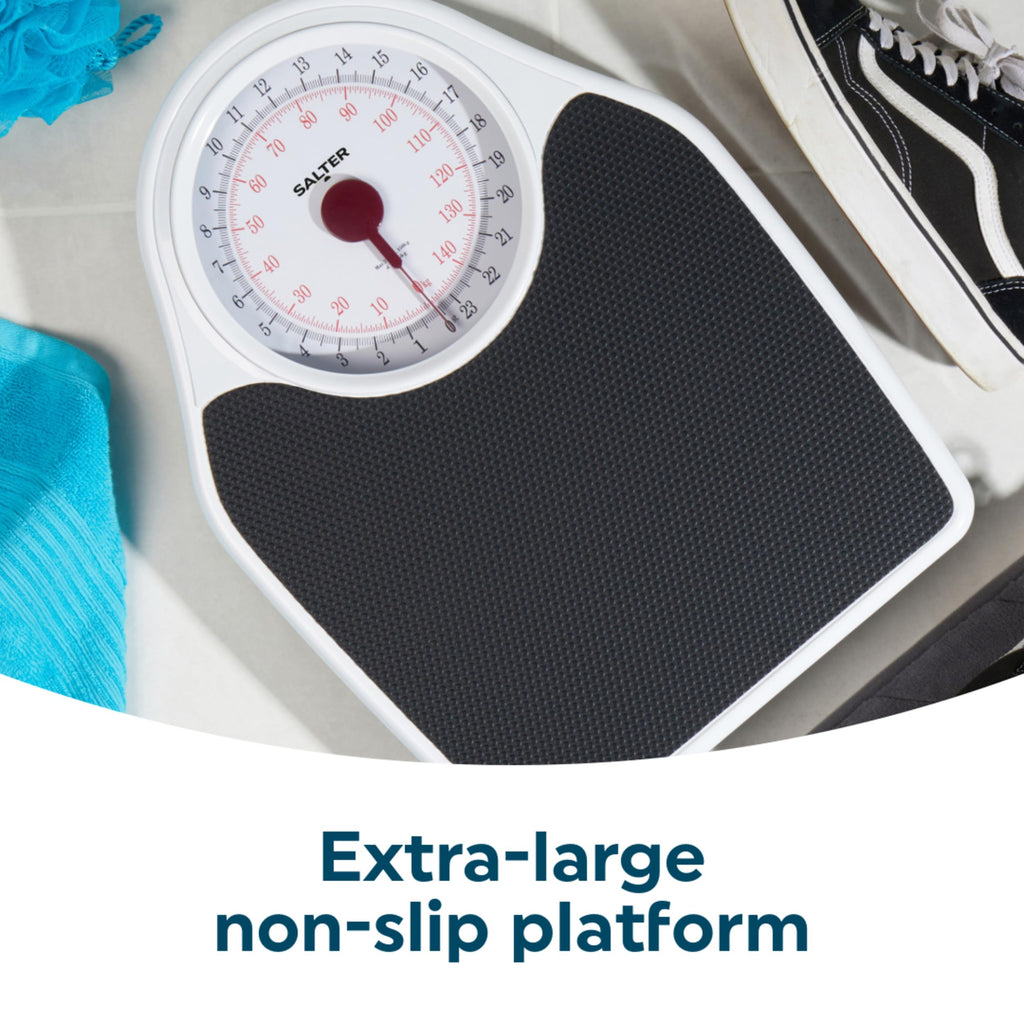 Salter Doctor's Style Mechanical Bathroom Scale - Easy Read Dial, 150kg / 23st 7lb, Body Weight, No Batteries - Damaged Box