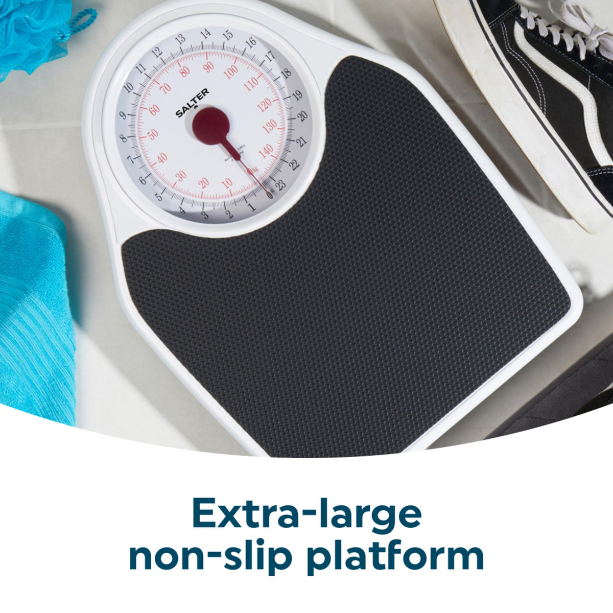 Salter Doctor's Style Mechanical Bathroom Scale - Easy Read Dial, 150kg / 23st 7lb, Body Weight, No Batteries - Damaged Box