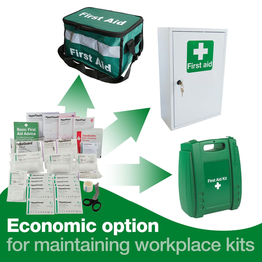Safety First Aid Group Workplace First Aid Kit Refill - BS 8599 Compliant - Small - Health & Safety Supplies - New