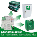 Safety First Aid Group Workplace First Aid Kit Refill - BS 8599 Compliant - Small - Health & Safety Supplies - New