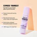 Isle of Paradise Self-Tanning Mousse - Bronzed Glow Dark - 200ml Vegan Fake Tan Body Lotion - Damaged Box