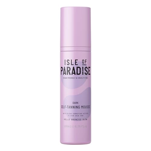 Isle of Paradise Self-Tanning Mousse - Bronzed Glow Dark - 200ml Vegan Fake Tan Body Lotion - Damaged Box