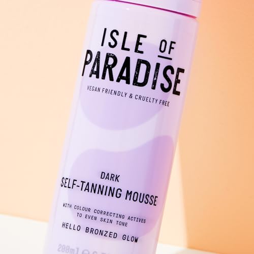 Isle of Paradise Self-Tanning Mousse - Bronzed Glow Dark - 200ml Vegan Fake Tan Body Lotion - Damaged Box