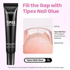 Beetles Instant Apex Nail Tips - Pre-Built Pre-Etched Strong Thick Acrylic - 192 Medium Almond 16 Sizes - Damaged Box
