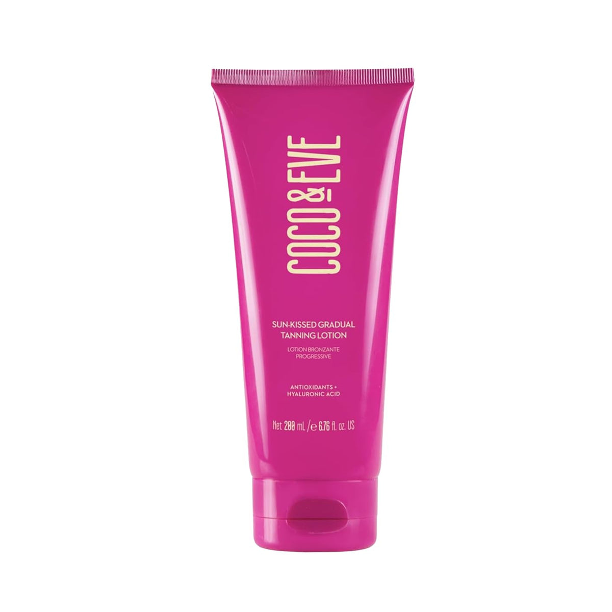 Coco & Eve Sun-Kissed Gradual Tanning Lotion - 200ml Natural Sunless Tanner Moisturiser - 72H Hydration, Streak-Free, Hyaluronic Acid - Damaged Box