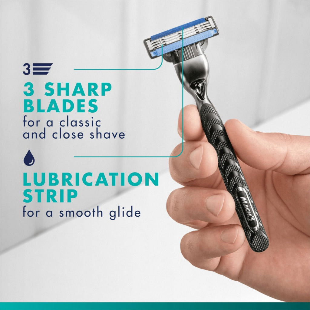 Gillette Mach3 Razor UEFA Champions League Edition - 12 Refills - Men's Shaving System - Damaged Box