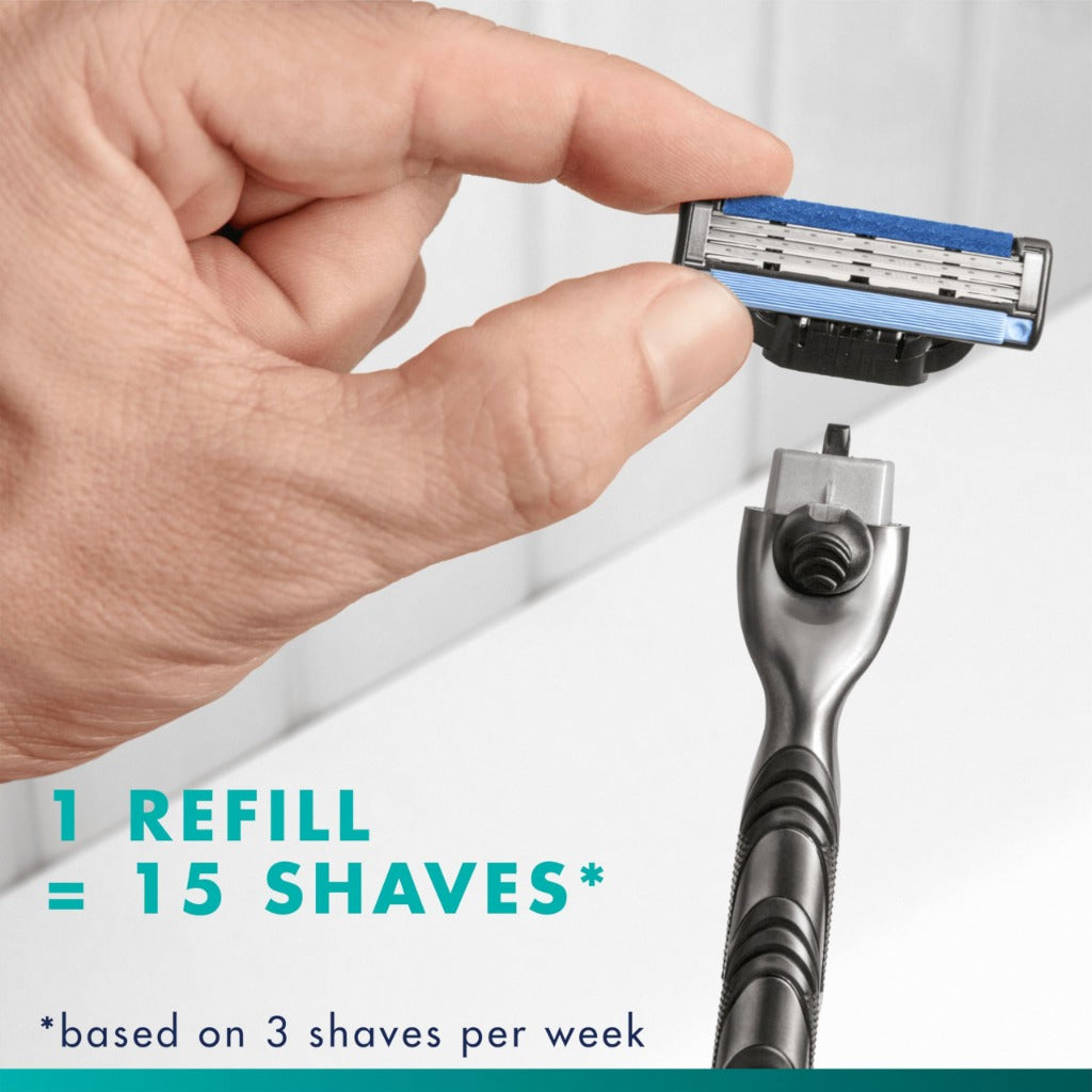 Gillette Mach3 Razor UEFA Champions League Edition - 12 Refills - Men's Shaving System - Damaged Box