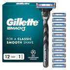 Gillette Mach3 Razor UEFA Champions League Edition - 12 Refills - Men's Shaving System - Damaged Box