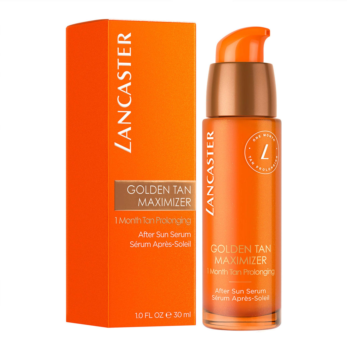 Lancaster Golden Tan Maximizer After Sun Face Serum 30ml - Tan Prolonging Accelerator - Soothes Skin - New