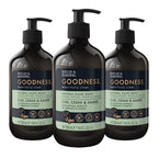 Baylis & Harding Goodness Natural Hand Wash 500ml 3 Pack Eco Friendly Vegan Liquid Soap - Damaged Box