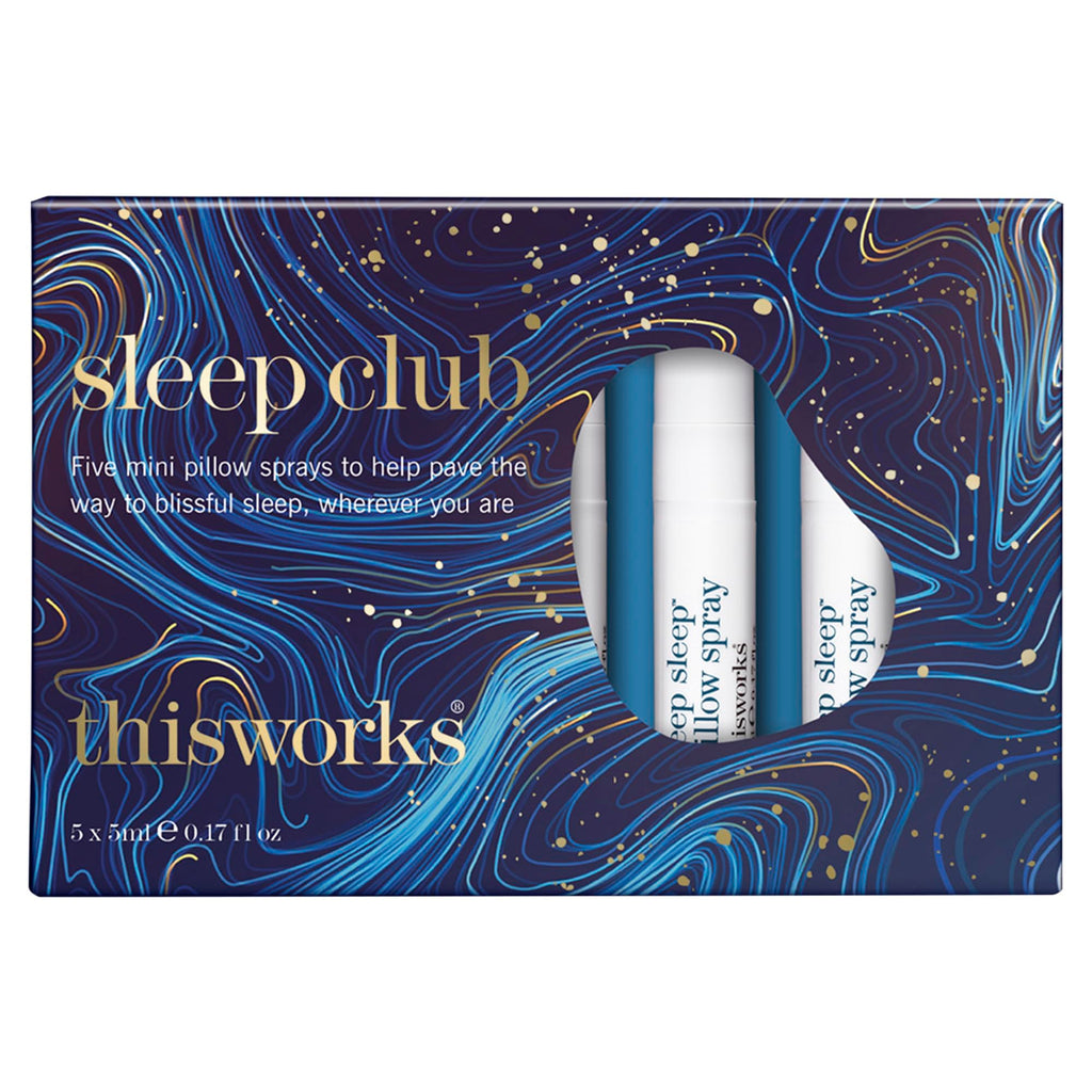 This Works Sleep Club Gift Set - Deep Sleep Pillow Spray - 5 x 5ml Mini Lavender Camomile Vetivert Travel Set - New