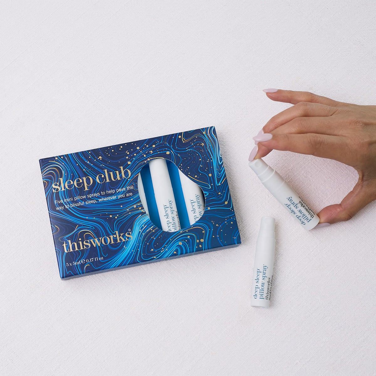 This Works Sleep Club Gift Set - Deep Sleep Pillow Spray - 5 x 5ml Mini Lavender Camomile Vetivert Travel Set - New
