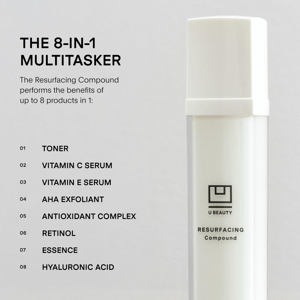 U Beauty Resurfacing Compound Serum - 1.0 fl.oz - Vitamin C Retinol Hyaluronic Acid Peptides - Face Fine Lines Pores - New