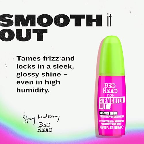 TIGI Bed Head Straighten Out Anti-Frizz Hair Serum - Smooths & Protects - 100ml - New