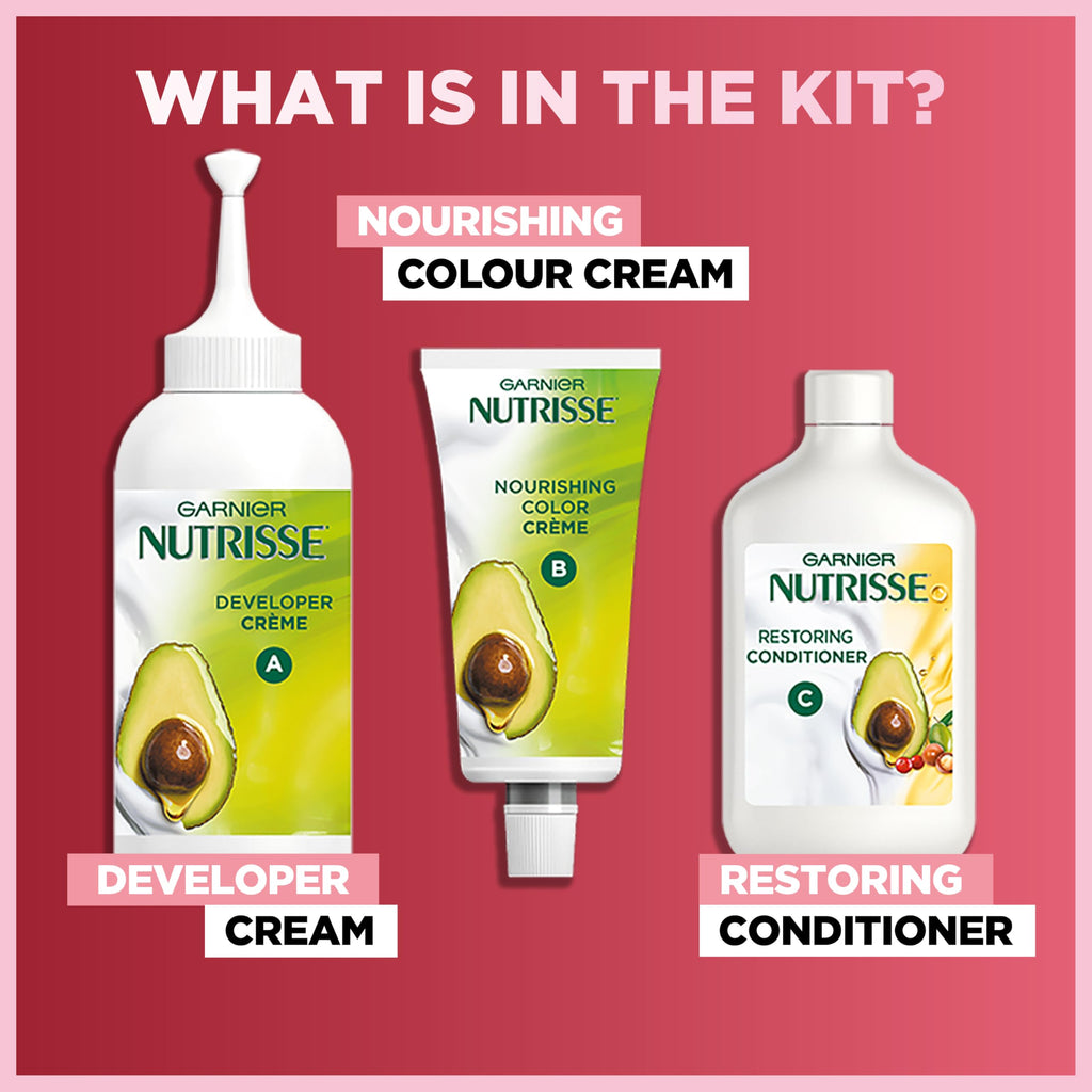 Garnier Nutrisse Ultra Color Permanent Hair Dye 4.15 Iced Coffee Brown - Long-Lasting Hair Colourant Kit - Damaged Box