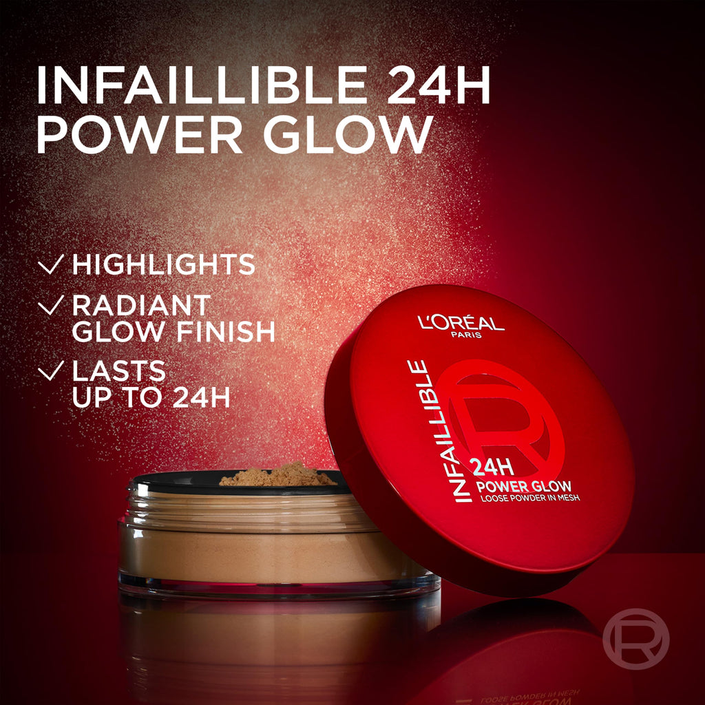 L'Oreal Paris Infallible 24 Hour Glow Loose Powder - Universal Shade - Long-Lasting Setting Powder - New