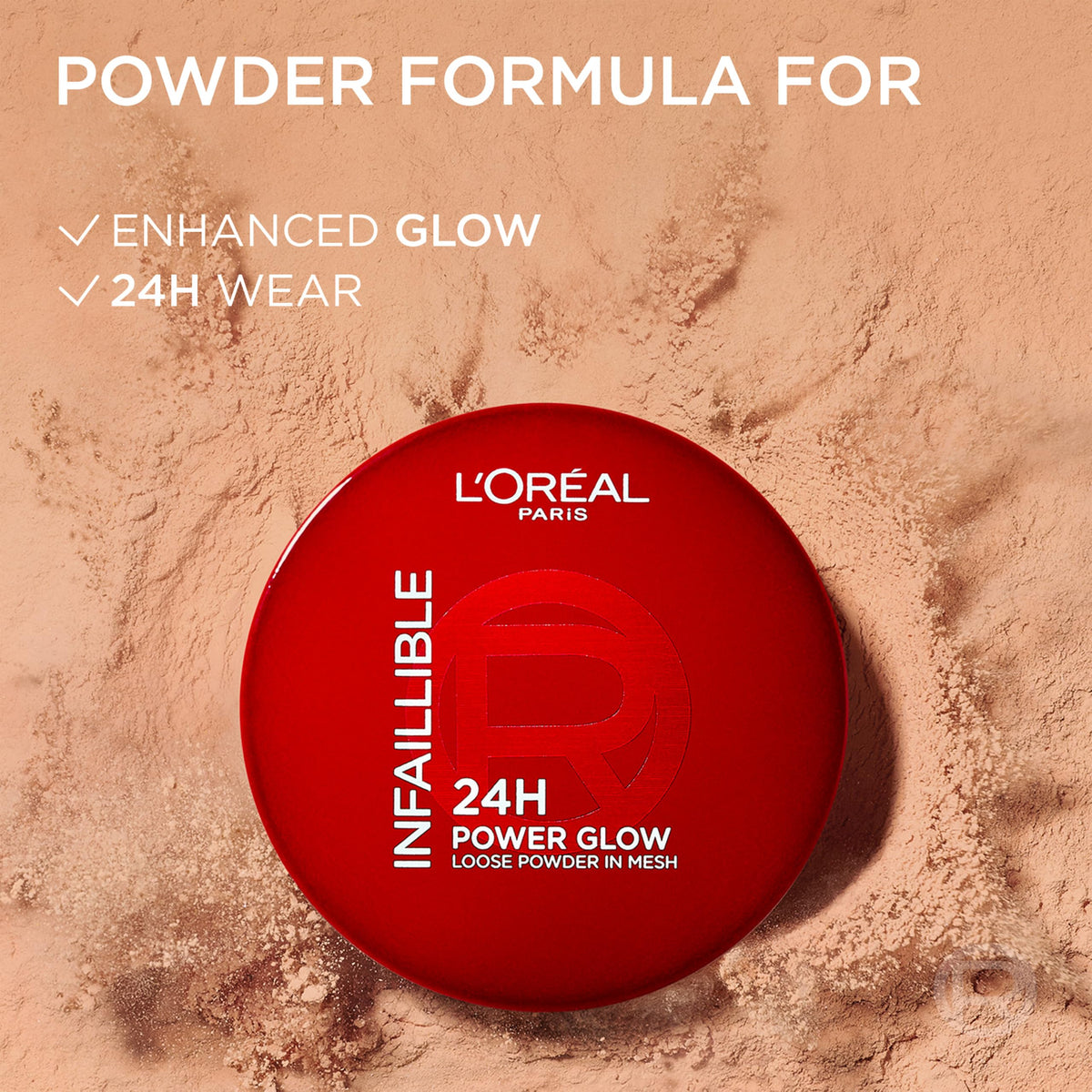 L'Oreal Paris Infallible 24 Hour Glow Loose Powder - Universal Shade - Long-Lasting Setting Powder - New